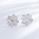 Peach Blossom Enamel Studs for Women